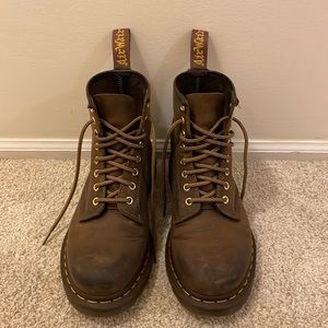 brown doc martens